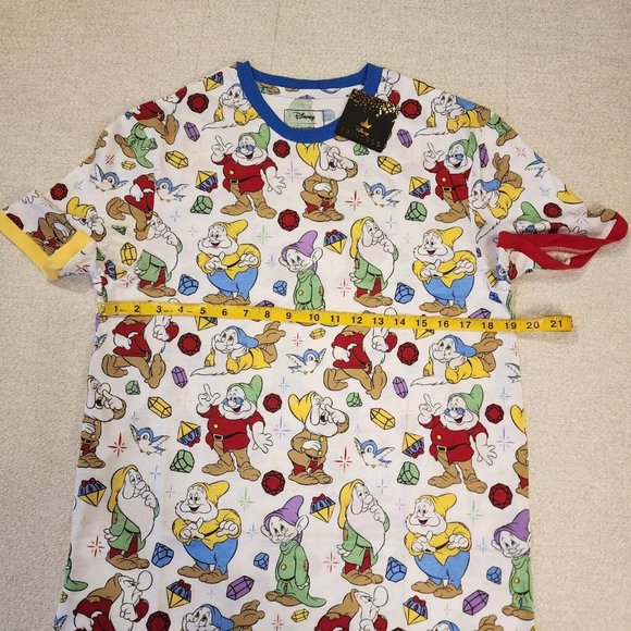 Loungefly Disney Snow White Seven Dwarfs Core AOP Mine Gems T Shirt Size Meduim - Picture 7 of 14